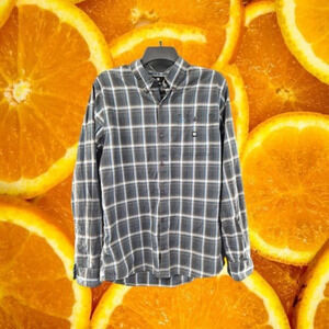 DC Plaid Button Up Shirt Blue/Black/White Size‎ Medium